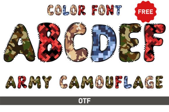 Army Camouflage: A Font for Creative, Playful Design Projects