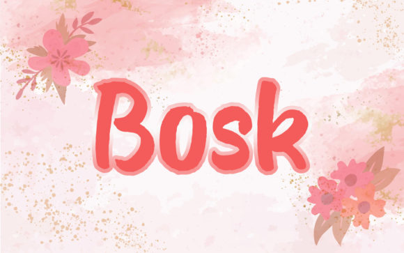 Bosk: A Simple Script Font for Creative Projects