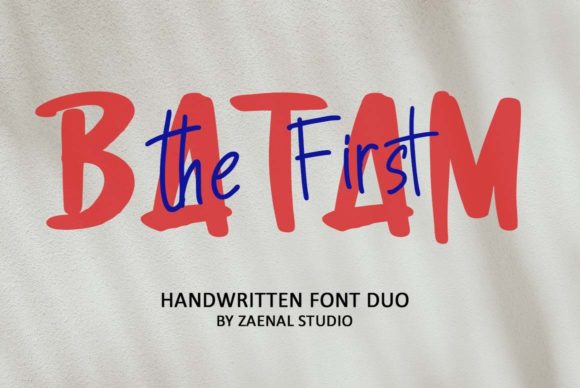 First Batam: A Playful Duo Font for Vibrant Designs