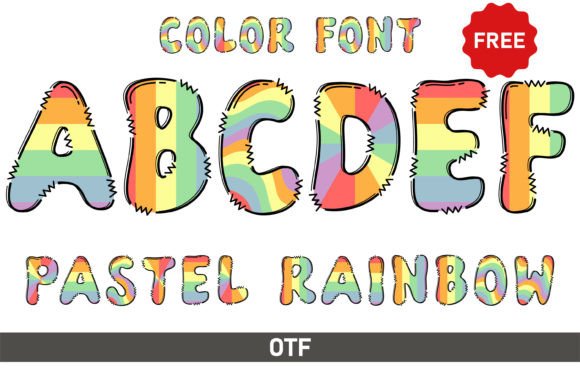 Pastel Rainbow: A Dreamy Color Font for Cheerful Designs
